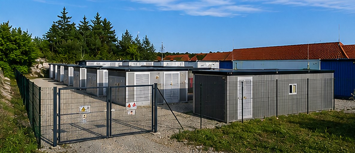 Umzäunte Freiflächenanlage